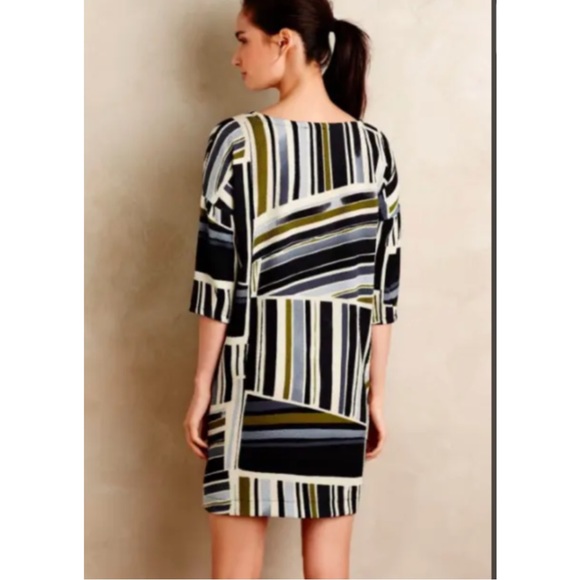 Anthropologie Imagist Tunic Striped Dress Weston Geometric Shift Small - Picture 2 of 6